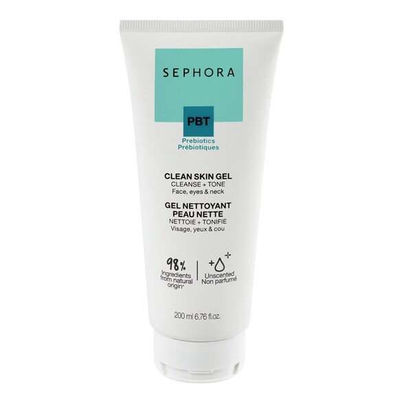 Clean skin gel - Unscented face cleanser with prebiotics, Sephora Collection