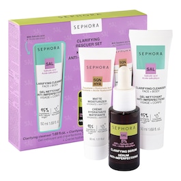 Clarifying Rescuer Set - Mini cleanser + mini serum + mini moisturizer