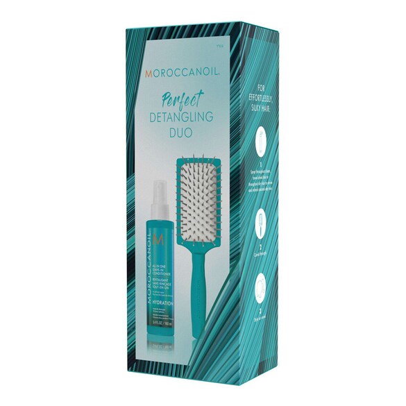 Detangling Duo – Set with Leave-In-Conditioner and Hair Brush, Moroccanoil