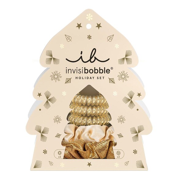 Holiday Set Feeling Pine Ornament, Hair Scrunchies, Invisibobble