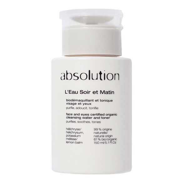 L'Eau Soir et Matin - Face & Eyes Organic Cleansing Water and Toner, ABSOLUTION