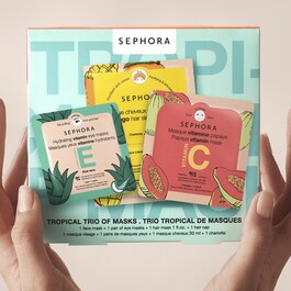 Tropical Mask Trio - Face, Eye And Hair Care Set