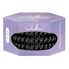 Slim Premium True Black Hair Scrunchies, Invisibobble