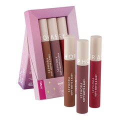 Moving Lights- Σετ με 3 Απαλά Ματ Κραγιόν Soft Matte & Easy, Sephora Collection