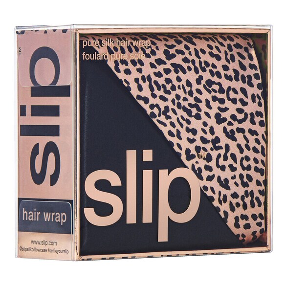 Pure Silk Hair Wrap Wild Leopard, Slip