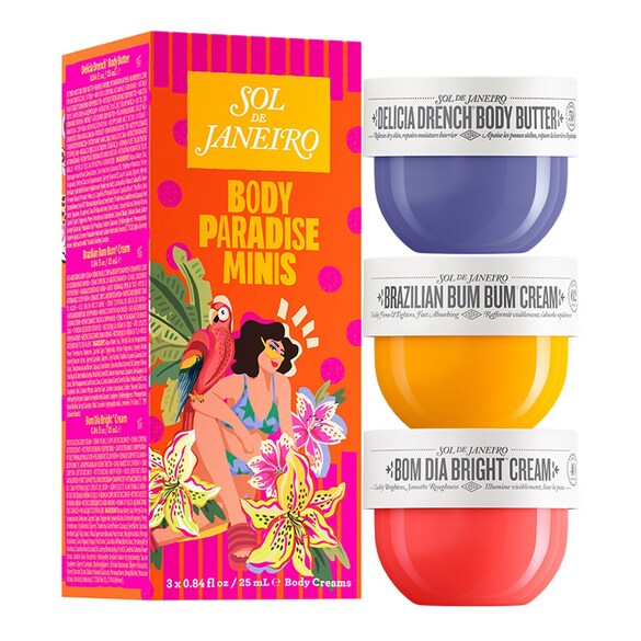 Body Paradise Minis - Σετ με μίνι Ενυδατικές κρέμες σώματος, Sol De Janeiro