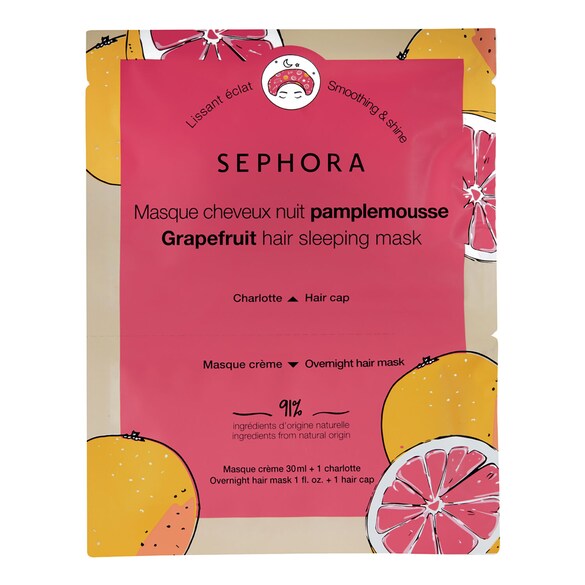 Overnight hair mask Cream mask and cap, Sephora Collection