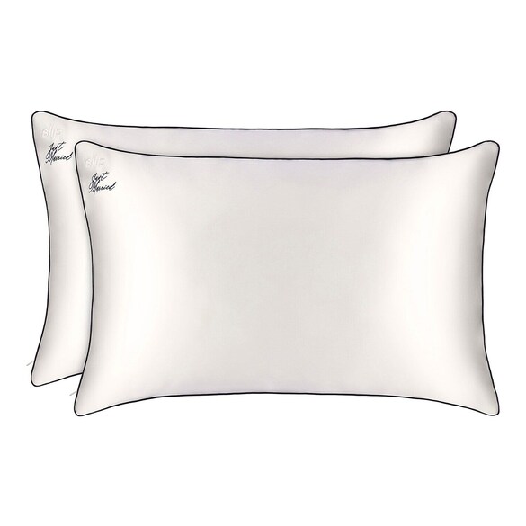 Pure Silk Queen Pillowcase Just Married, SLIP