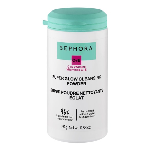 Super Glow Cleansing Powder - Vitamins C+E Face Cleanser, Sephora Collection
