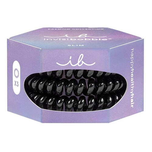 Invisibobble Invisibobble - Slim Premium True Black Hair Scrunchies