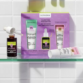 Clarifying Rescuer Set - Mini cleanser + mini serum + mini moisturizer