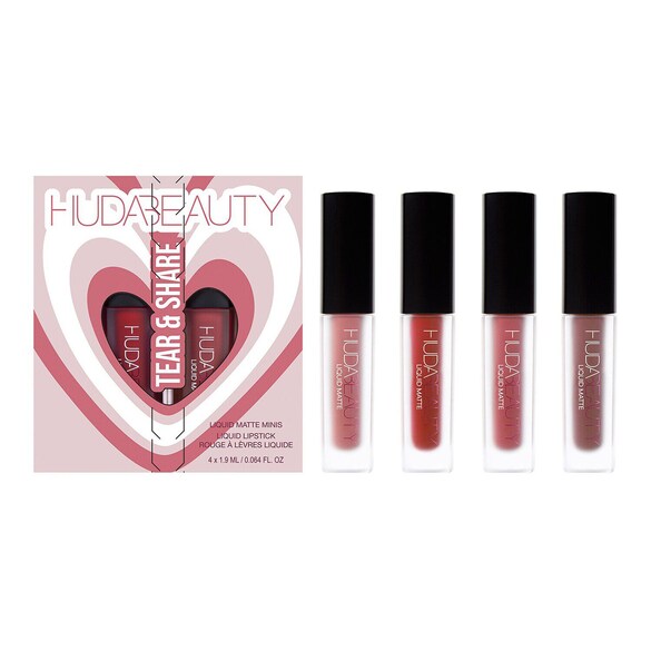 LIQUID MATTE MINIS VALENTINES DAY QUAD, HUDA BEAUTY