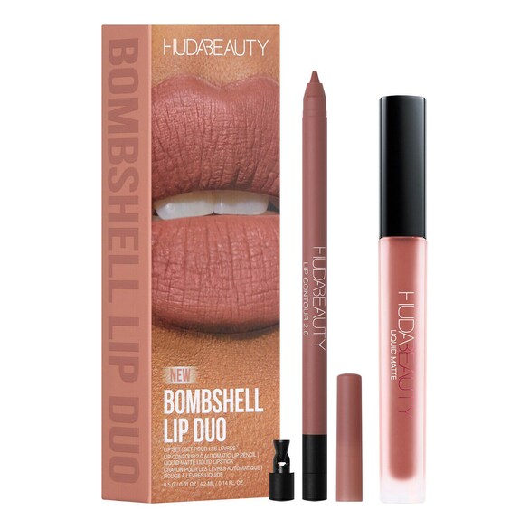 Lip Duo - Bombshell - Gloss και κραγιόν, Huda Beauty