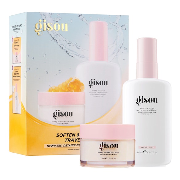 Soften & Smooth Travel Set - ενυδατώνει, ξεμπλέκει και ισιώνει τις μπούκλες, Gisou