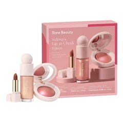 Set Selena Lip & Cheek Faves - Μίνι ρουζ, highlighter και κραγιόν, Rare Beauty