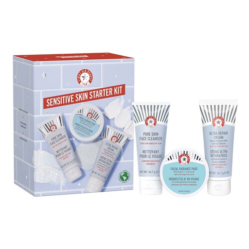 First Aid Beauty First Aid Beauty - Σετ ρουτίνας για ευαίσθητο δέρμα - Καθαρίζει, απολεπίζει και ενυδατώνει