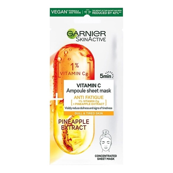 Garnier Anti Fatigue Mask with 1% Vitamine C & Pineapple, GARNIER