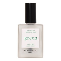 Green Matte Top Coat 15ml, MANUCURIST