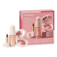 Set Selena Lip & Cheek Faves - Μίνι ρουζ, highlighter και κραγιόν, Rare Beauty