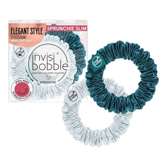 Sprunchie Slim Cool As Ice - Hair accessorize set, Invisibobble