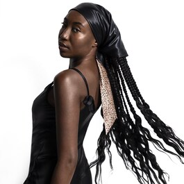 Pure Silk Hair Wrap Wild Leopard