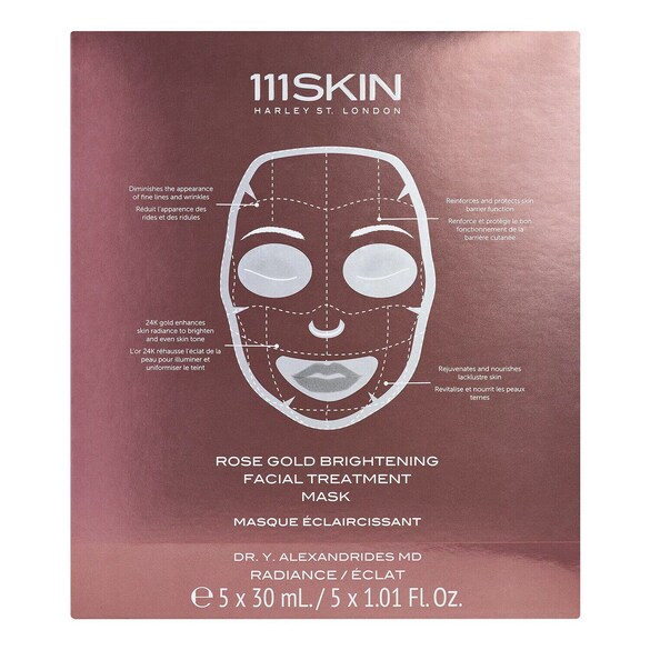 Rose Gold Brightening Facial Treatment Mask, 111skin