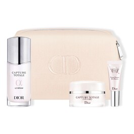 Capture Totale Pouch - 3 Skincare Products - Serum, Firming Cream and Eye Serum