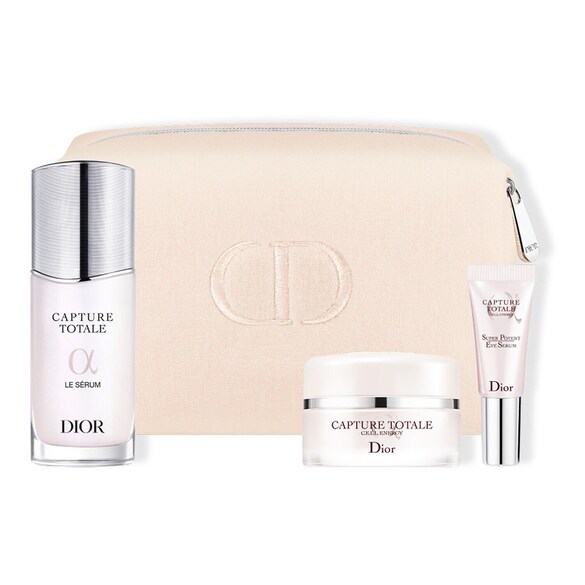 Capture Totale Pouch - 3 Skincare Products - Serum, Firming Cream and Eye Serum, DIOR