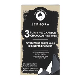 Kit comprising 3 charcoal nose strips Removes blackheads