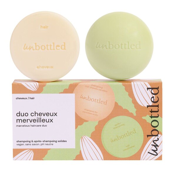 Marvelous Haircare Duo - Solid Shampoo & Conditioner, Unbottled