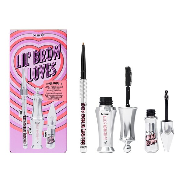Lil' Brow Loves - Mini brow pencil, gel and setting gel Set, Benefit Cosmetics