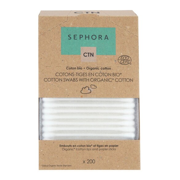 Cotton swabs with organic cotton, Sephora Collection