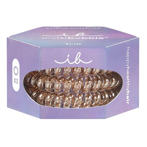 Invisibobble Invisibobble - Slim Premium Bronze Me Pretty Hair Scrunchies