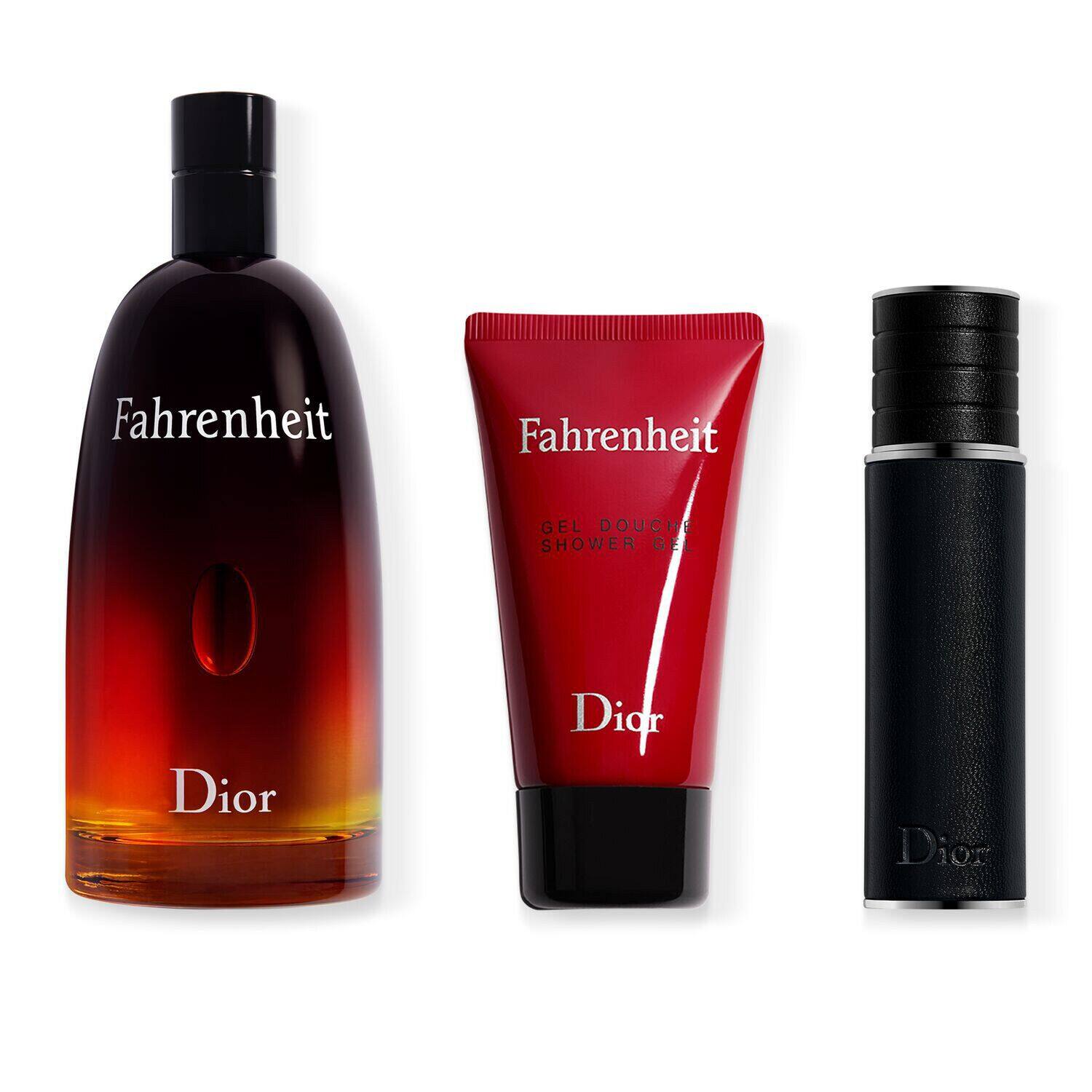 Fahrenheit Fragrance Set Eau de Toilette Shower Gel Travel