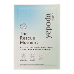 The Rescue Moment – Υφασμάτινη μάσκα απολέπισης με PHA, AHA και φύκια, YEPODA
