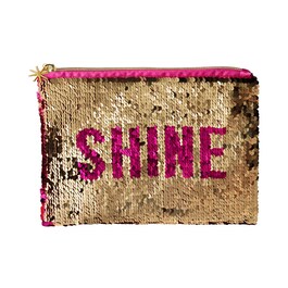 Holiday Vibes Sequin Makeup Bag - Travel makeup bag
