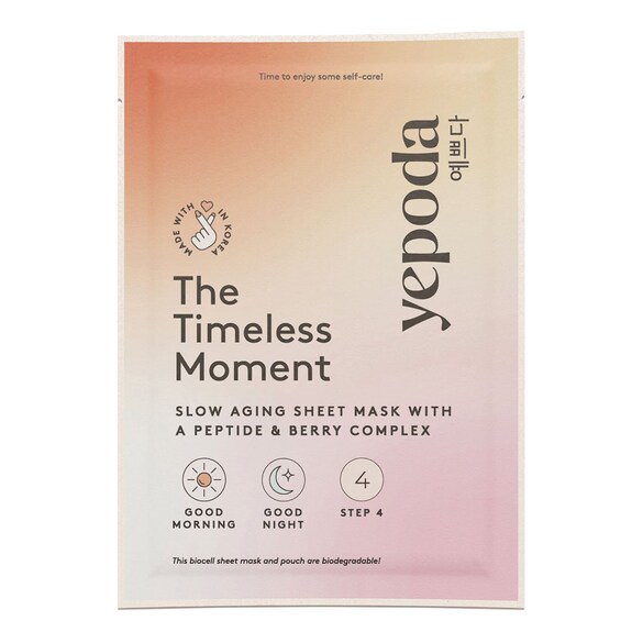 The Timeless Moment – Υφασμάτινη μάσκα αντιγήρανσης με πεπτίδια, YEPODA