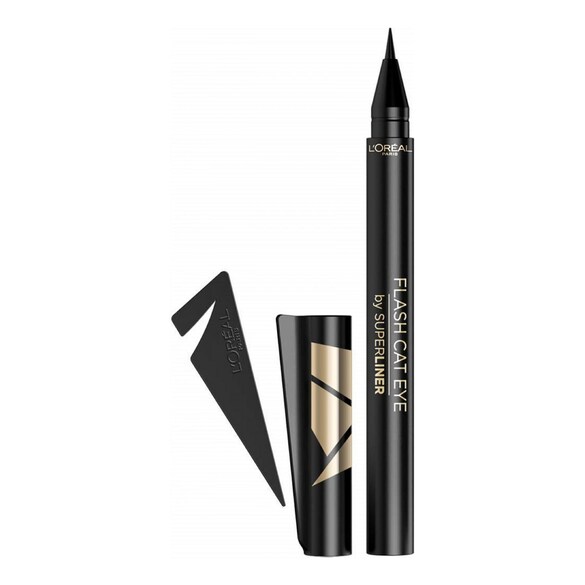 Superliner Flash Cat Eye Eyeliner, Intense Black, L'oreal Paris