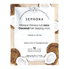 Overnight hair mask Cream mask and cap, SEPHORA COLLECTION