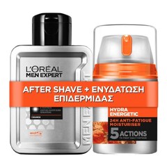 Men Expert Hydra Energetic After Shave Balm + 24ώρη Κρέμα, L'OREAL PARIS