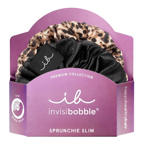 Invisibobble Invisibobble - Sprunchie Slim Premium Leo is the New Black Hair Scrunchies