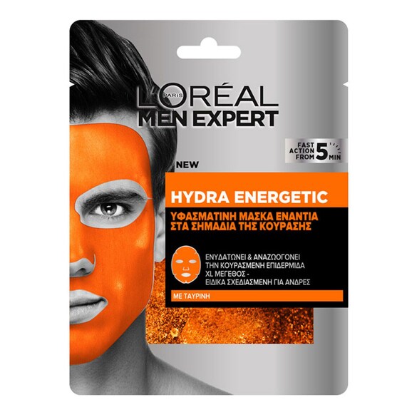 Men Expert - Hydra Energetic Tissue Mask Against Signs Of Fatigue, L'oreal Paris