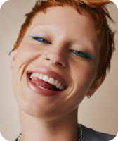 Face of a girl smiling